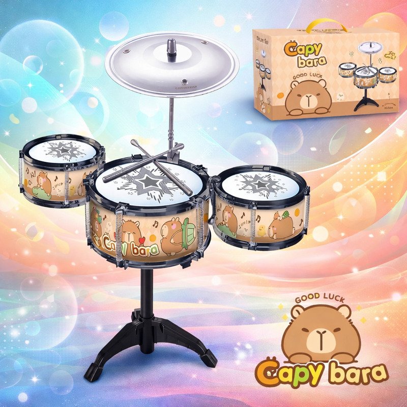Dečiji bubnjarski set sa činelom i pakovanjem – muzička igračka za decu